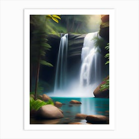 Waterfall In The Forest 1 Art Print