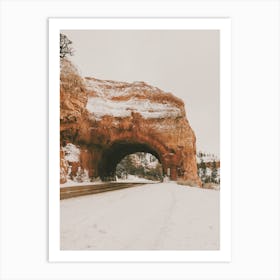 Snowy Desert Arch Art Print