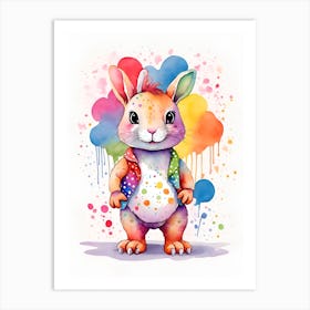 Colorful Bunny Art Print