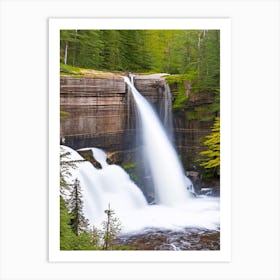 Amnicon Falls State Park Waterfall, United States Realistic Photograph (2) Art Print