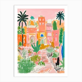 Riyadh, Dreamy Storybook Illustration 2 Art Print