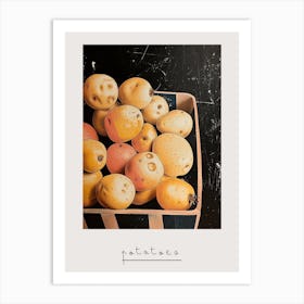 Art Deco Potatoes In A Basket Poster Art Print