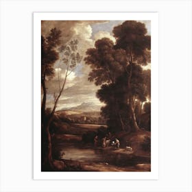 Landscape With A River Art Print