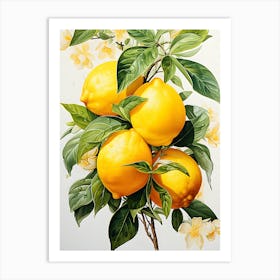 Lemon Slices Delight Art Print