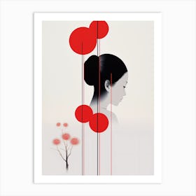 Asian Woman Geisha Art Print