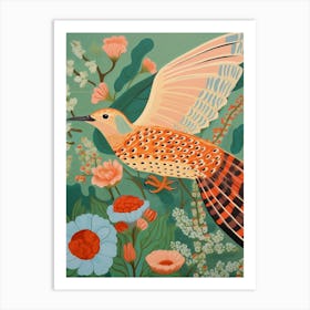 Maximalist Bird Painting Woodpecker Art Print