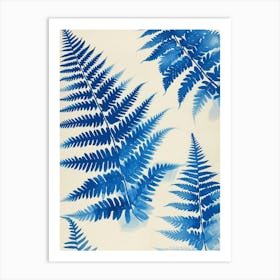 Pattern Poster Blue Star Fern 1 Art Print