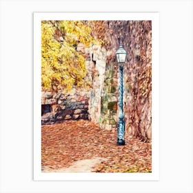 Tagged Lamppost Art Print