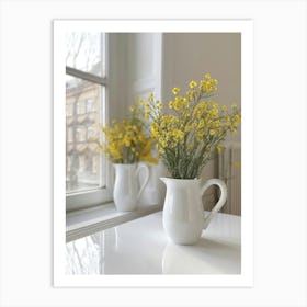 Yellow Flowers In A Vase Art Print