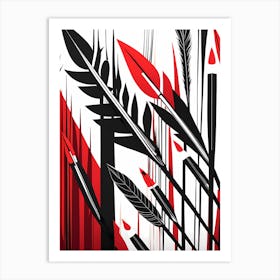 Brush strokes vector art 1 Art Print