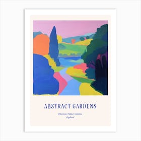 Colourful Gardens Blenheim Palace Gardens England 2 Blue Poster Art Print