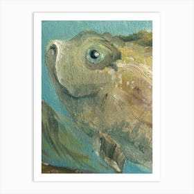 "Clever Fish" oil on canvas fragment 60*80 Art Print