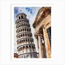 Pisa Leaning Tower Art Print