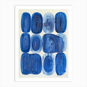 Blue Circles 9 Art Print