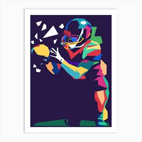 American Football Pop Art 13 Art Print