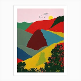 Mount Kilimanjaro National Park 1 Tanzania Abstract Colourful Art Print