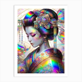 Creative Geisha Illustration 17 Art Print