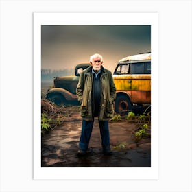 Old Man With Van Art Print