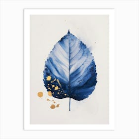 Blue Leaf Art Print