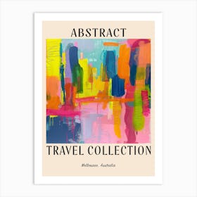 Abstract Travel Collection Poster Melbourne Australia 4 Art Print