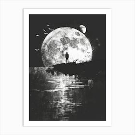 Moon painting 1 Art Print