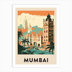 Mumbai Vintage Travel Poster Art Print