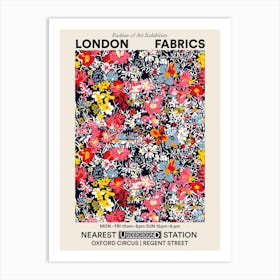 Poster Inspiring Floral London Fabrics Floral Pattern 5 Art Print