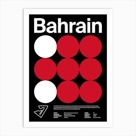 Mid Century Dark Bahrain F1 Art Print