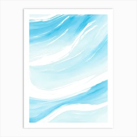 Blue Ocean Wave Watercolor Vertical Composition 161 Art Print
