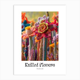 Knitted Flowers Daffodil  6 Art Print