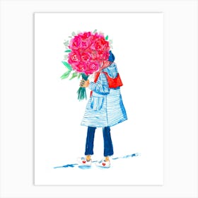 Fashion Marine in Pink Bloom Art Print