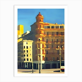 Cityscape Of Barcelona Art Print