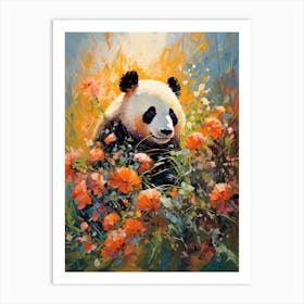 Panda Art In Neo Impressionism Style 1 Art Print
