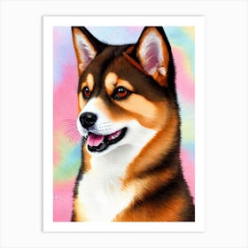 Shiba Inu 2 Watercolour Dog Art Print