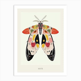 Colourful Insect Illustration Moth 43 Poster Art Print