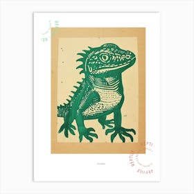 Iguana Bold Block 1 Poster Art Print