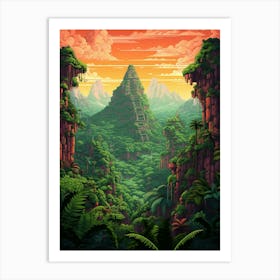 Manu National Park Pixel Art 4 Art Print