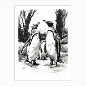 King Penguin Socializing 3 Art Print
