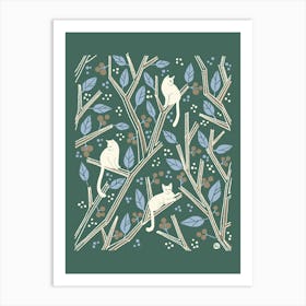 My Cozy Place [navy] Art Print