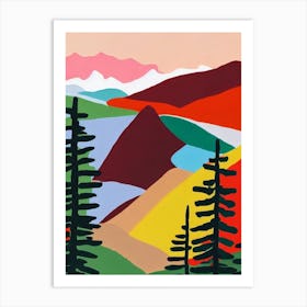 Jasper National Park 1 Canada Abstract Colourful Art Print