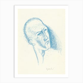 A Man S Head, Mikuláš Galanda Art Print