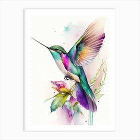 Berylline Hummingbird Cute Neon 2 Art Print