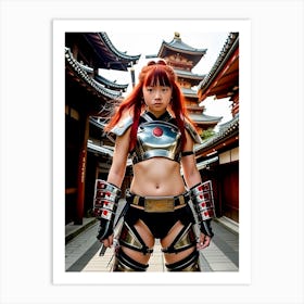 Japan Warrior Girl Akari Art Print
