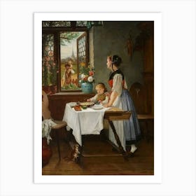 Family At The Table Art Print