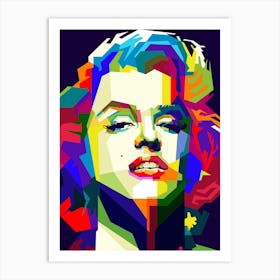 Marilyn Monroe Actress Celebrity Pop Art Wpap Art Print