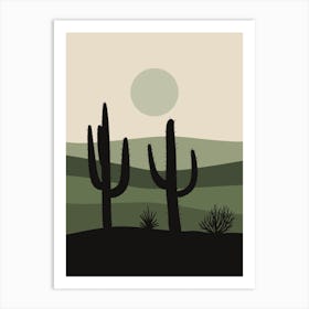 Cactus In The Desert 27 Art Print