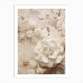 White Flowers Art Print