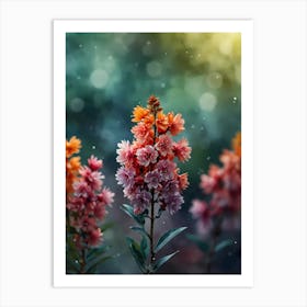 Bokeh Flowers Art Print