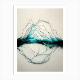 Acrylic Line Sea Art Art Print