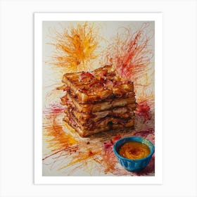 Bacon Waffles Art Print